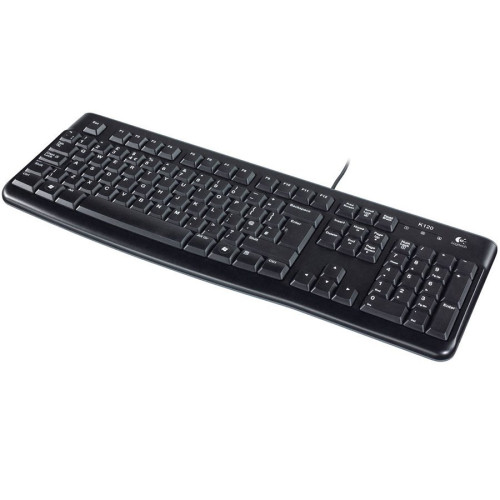 LOGITECH K120 Corded Keyboard - BLACK - USB - RUS - B2B — фото 4