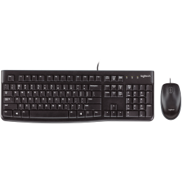 LOGITECH MK120 Corded Combo - BLACK - USB - RUS