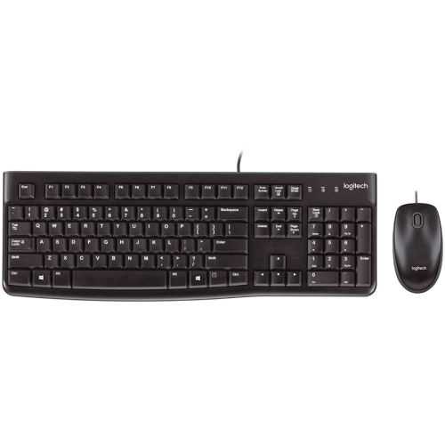 LOGITECH MK120 Corded Combo - BLACK - USB - RUS