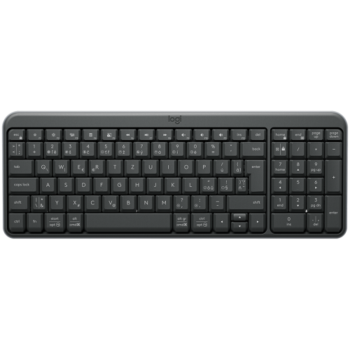 LOGITECH K250 Compact Bluetooth Wireless Keyboard - GRAPHITE - RUS - 2.4GHZ/BT - INTNL-973