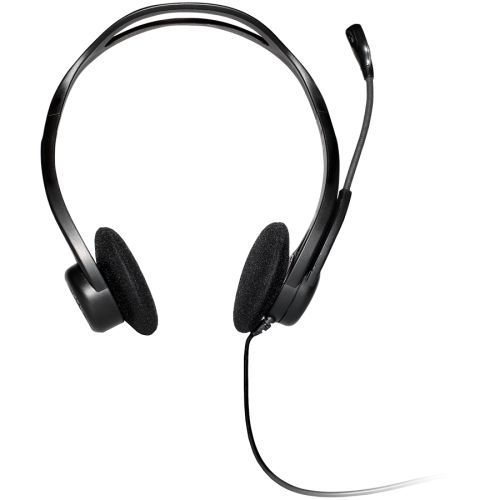 LOGITECH PC960 Corded Stereo Headset BLACK - USB — фото 4