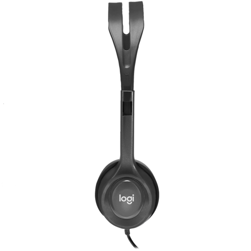 LOGITECH H111 Corded Stereo Headset - BLACK - 3.5 MM — фото 4
