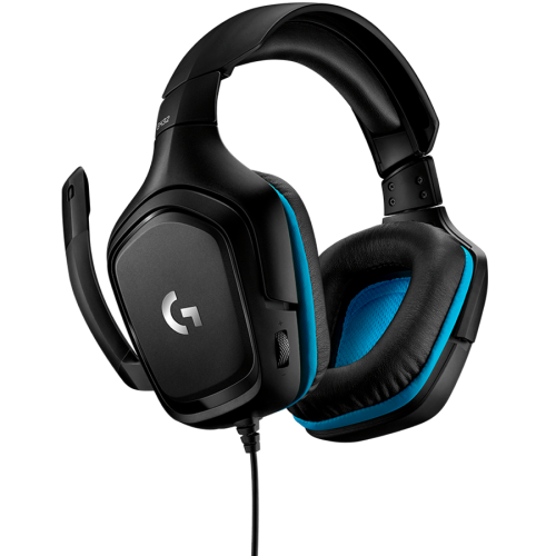 LOGITECH G432 Wired Gaming Headset 7.1 - LEATHERETTE - BLACK/BLUE - USB — фото 2