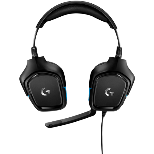LOGITECH G432 Wired Gaming Headset 7.1 - LEATHERETTE - BLACK/BLUE - USB — фото 3