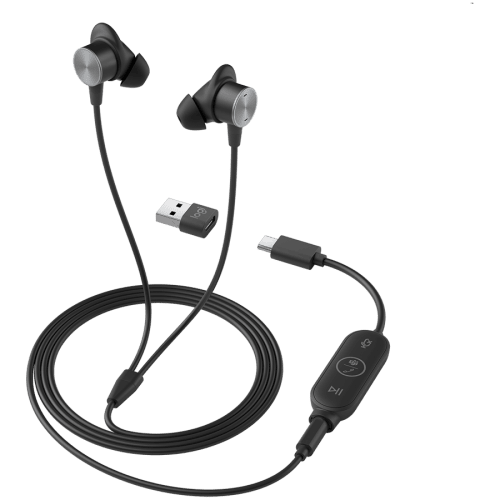 LOGITECH Zone Wired Earbuds Teams - GRAPHITE - USB - - EMEA
