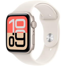 Apple Watch SE 3 GPS 44mm Starlight Aluminium Case with Starlight Sport Band - S/M,Model A3325