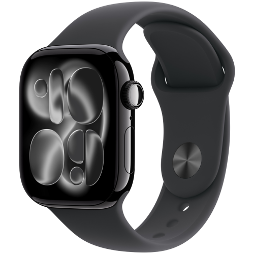 Apple Watch Series 11 GPS 42mm Jet Black Aluminium Case with Black Sport Band - M/L,Model A3331