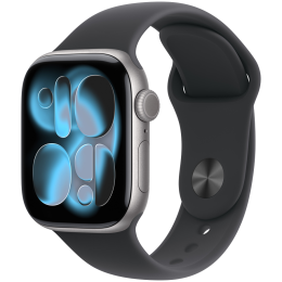 Apple Watch Series 11 GPS 42mm Space Grey Aluminium Case with Black Sport Band - S/M,Model A3331