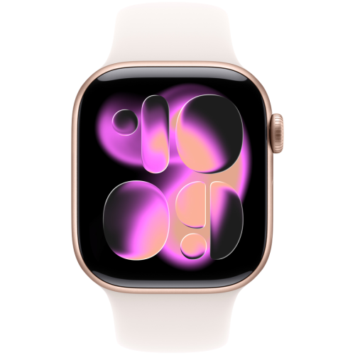 Apple Watch Series 11 GPS 42mm Rose Gold Aluminium Case with Light Blush Sport Band - S/M,Model A3331 — фото 2
