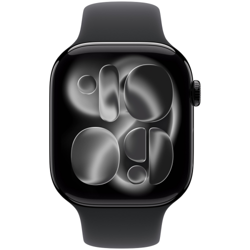 Apple Watch Series 11 GPS 46mm Jet Black Aluminium Case with Black Sport Band - M/L,Model A3333 — фото 2