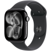 Apple Watch Series 11 GPS 46mm Jet Black Aluminium Case with Black Sport Band - M/L,Model A3333 (MEUX4RK/A)