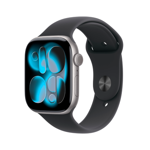 Apple Watch Series 11 GPS 46mm Space Grey Aluminium Case with Black Sport Band - M/L,Model A3333 — фото 5