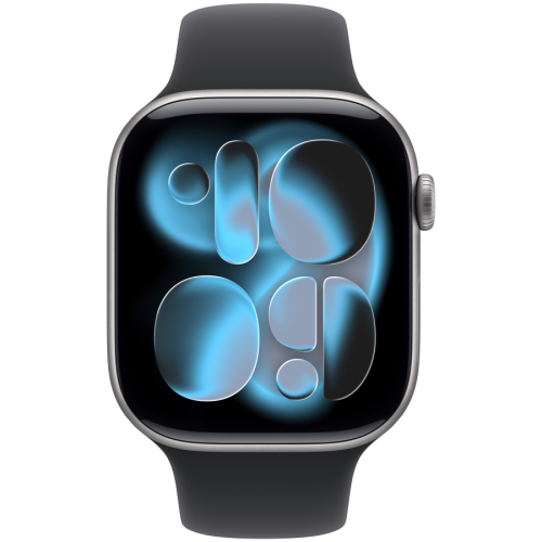 Apple Watch Series 11 GPS 46mm Space Grey Aluminium Case with Black Sport Band - M/L,Model A3333 — фото 2