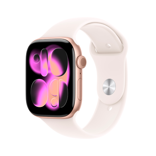 Apple Watch Series 11 GPS 46mm Rose Gold Aluminium Case with Light Blush Sport Band - S/M,Model A3333 — фото 5