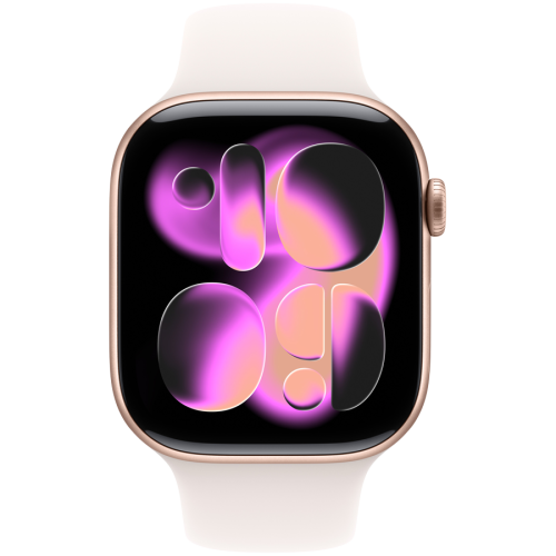 Apple Watch Series 11 GPS 46mm Rose Gold Aluminium Case with Light Blush Sport Band - S/M,Model A3333 — фото 2