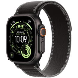 Apple Watch Ultra 3 GPS + Cellular 49mm Black Titanium Case with Black/Charcoal Trail Loop - S/M,Model A3281
