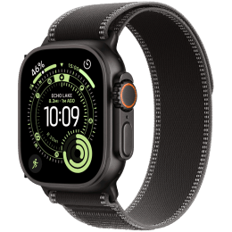 Apple Watch Ultra 3 GPS + Cellular 49mm Black Titanium Case with Black/Charcoal Trail Loop - M/L,Model A3281