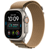 Apple Watch Ultra 4 GPS + Cellular 49mm Natural Titanium Case with Desert Alpine Loop - L,Model A3579