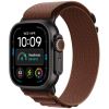Apple Watch Ultra 4 GPS + Cellular 49mm Black Titanium Case with Burgundy Alpine Loop - S,Model A3579
