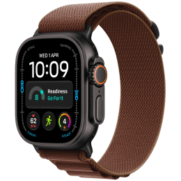 Apple Watch Ultra 4 GPS + Cellular 49mm Black Titanium Case with Burgundy Alpine Loop - L,Model A3579