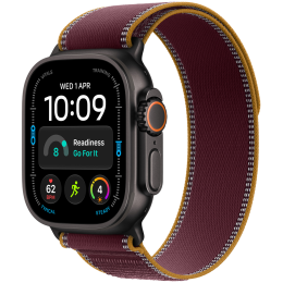 Apple Watch Ultra 4 GPS + Cellular 49mm Black Titanium Case with Burgundy Trail Loop - M/L,Model A3579