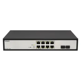 Управляемый гигабитный 8 портовый Web Smart PoE коммутатор POWERTONE PWS-2S08G-120RM