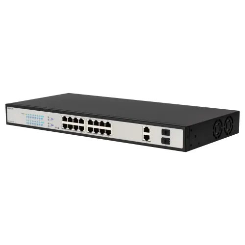 Управляемый гигабитный 16 портовый Web Smart PoE коммутатор POWERTONE PWS-TS16G-250R — фото 3
