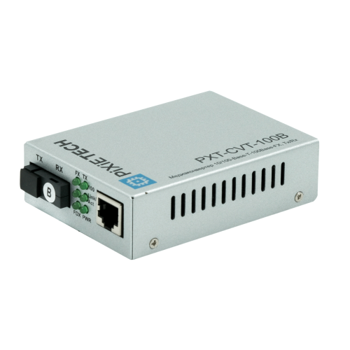 Медиаконвертер 10/100-Base-T / 100Base-FX, Tx/Rx: 1550/1310нм (PXT-CVT-100B)
