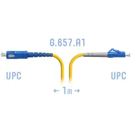 Патчкорд оптический LC/UPC-SC/UPC SM, 1 м