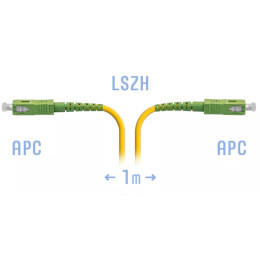 Патчкорд оптический SC/APC SM, 1 м