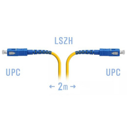 Патчкорд оптический SC/UPC SM, 2 м