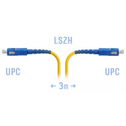 Патчкорд оптический SC/UPC SM, 3 м