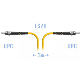 Патчкорд оптический ST/UPC SM, 3 м