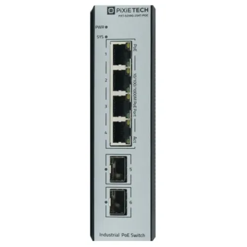 Управляемый промышленный POE коммутатор L2 PXT-S250G-2S4T-POE
