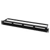 Патч-панель Pixietech, 19" неэкранированная, 1U, 24 порта, cat.5e