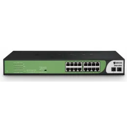 Неуправляемый PoE коммутатор, 16 портов GE PoE 180W + 2 порта uplink GE SFP