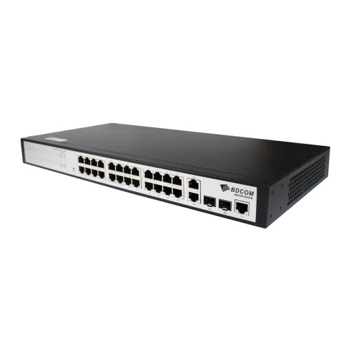 Управляемый коммутатор уровня 2 BDCOM S2228-B, 24x 10/100Base-TX, 2x 100/1000Base-T, 2x 100/1000Base-X (SFP), 220VAC — фото 3