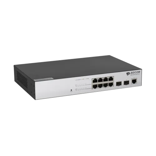 Управляемый коммутатор уровня 2 BDCOM S2510-C, 8x 10/100/1000Base-T, 2x 100/1000BASE-X (SFP), 220VAC — фото 3