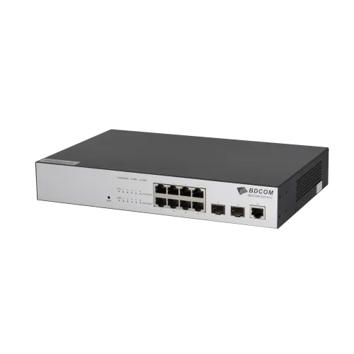 Управляемый коммутатор уровня 2 BDCOM S2510-C, 8x 10/100/1000Base-T, 2x 100/1000BASE-X (SFP), 220VAC — фото 4