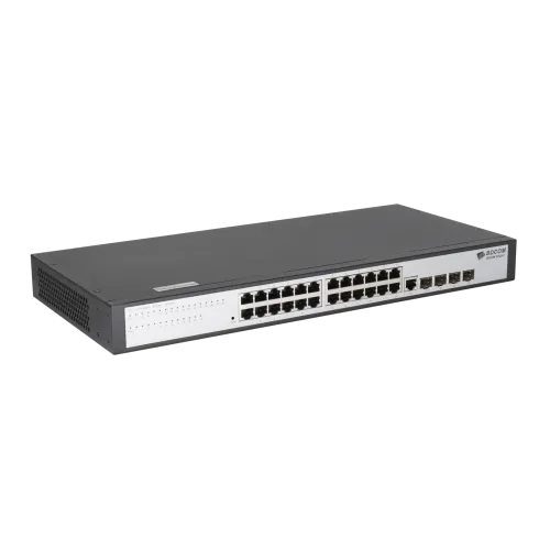 Управляемый коммутатор уровня 2 BDCOM S2528-C, 24x 10/100/1000Base-T, 4x combo 1G SFP/RJ45, 220VAC — фото 3