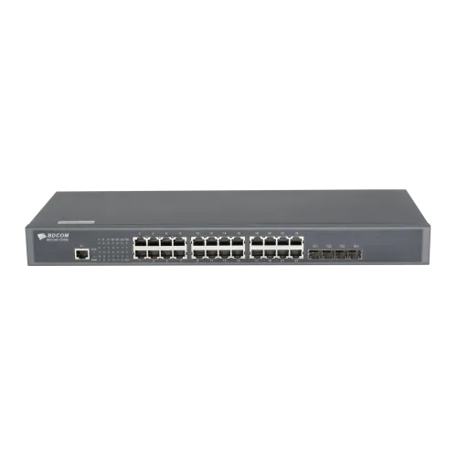 Управляемый коммутатор уровня 3 BDCOM S2900-24T4X, 24x 10/100/1000Base-T, 4x 1/10GE SFP+, 220VAC