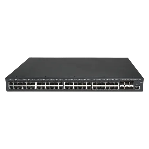 Управляемый PoE коммутатор уровня 3 BDCOM S2900-48P6X-370, 48x 10/100/1000Base-T PoE 802.3af/at до 370W, 6x 1/10GE SFP+, ~220V AC
