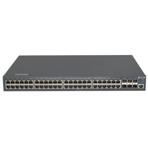 Управляемый коммутатор L3, 48 портов Gigabit SFP + 6 портов uplink 10G SFP+ c двумя БП AC-220