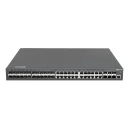 Управляемый коммутатор уровня 3 BDCOM S3900-48M6X, 24x10/100/1000Base-T, 24x100/1000Base-X SFP, 6x1/10GE SFP+, Hot Swap БП 1+1, в комплекте 1x PSU AC