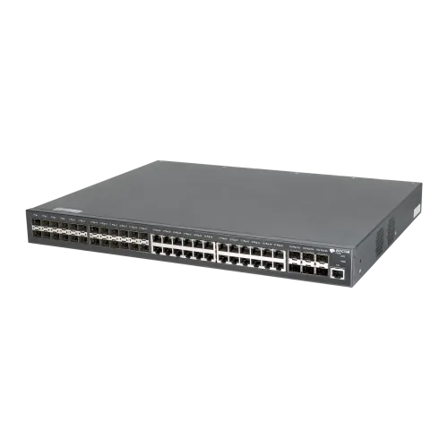 Управляемый коммутатор уровня 3 BDCOM S3900-48M6X, 24x10/100/1000Base-T, 24x100/1000Base-X SFP, 6x1/10GE SFP+, Hot Swap БП 1+1, в комплекте 1x PSU AC — фото 3