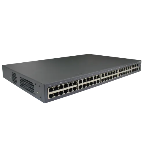 Управляемый коммутатор уровня 3 BDCOM S3900-48T6X-2DC, 48x 10/100/1000Base-T, 6x 1/10GE SFP+, Hot Swap БП 1+1, в комплекте 2x PSU ~36-72VDC — фото 3
