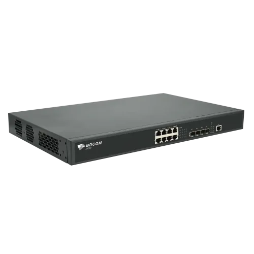 Управляемый коммутатор уровня 3 BDCOM S5700-8EP4X, 8x 2.5GBASE-Т PoE 802.3af/at/bt до 370W, 4x 1/10GE SFP+, ~220V AC — фото 3