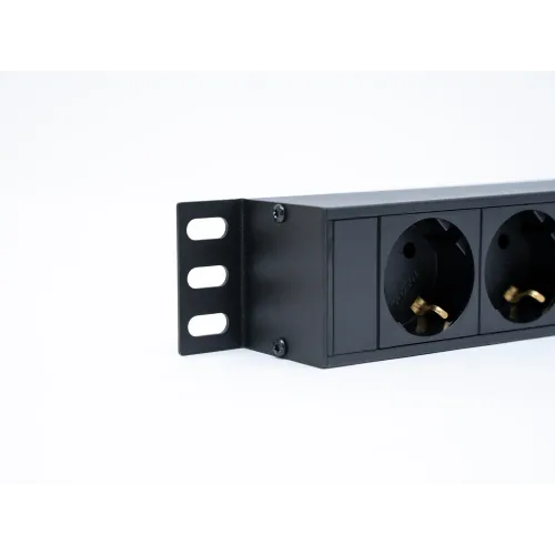 Блок электрических розеток на 30 гнезд Schuko, шнур питания 3 м 3x6мм2 с вилкой IEC 60309 32A 2P＋E (IP44) 1679.0х50.0х44.4мм — фото 2