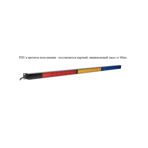 Блок электрических розеток на 36хIEC320 C13 и 6хIEC320 C19, шнур питания 3 м 5x2,5м2 с вилкой IEC 60309 16A 3P+N+E — фото 4