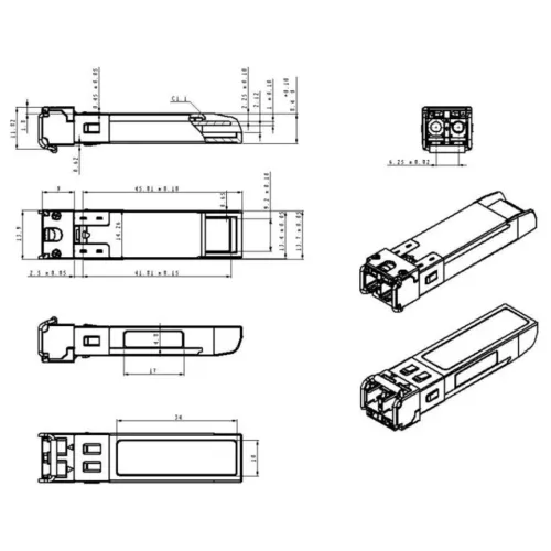 Модуль SFP 2.5G CWDM оптический, дальность до 120км (34dB), 1330нм — фото 3
